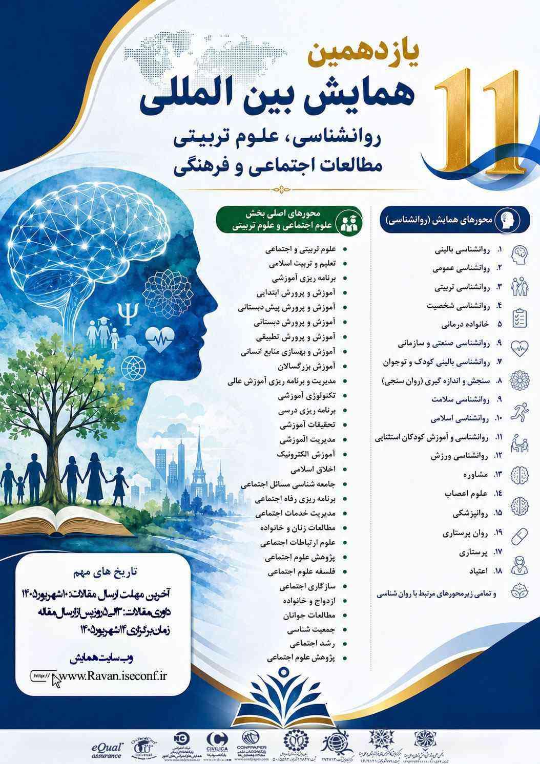 یازدهمین همایش بین المللی روانشناسی، علوم تربیتی مطالعات اجتماعی و فرهنگی